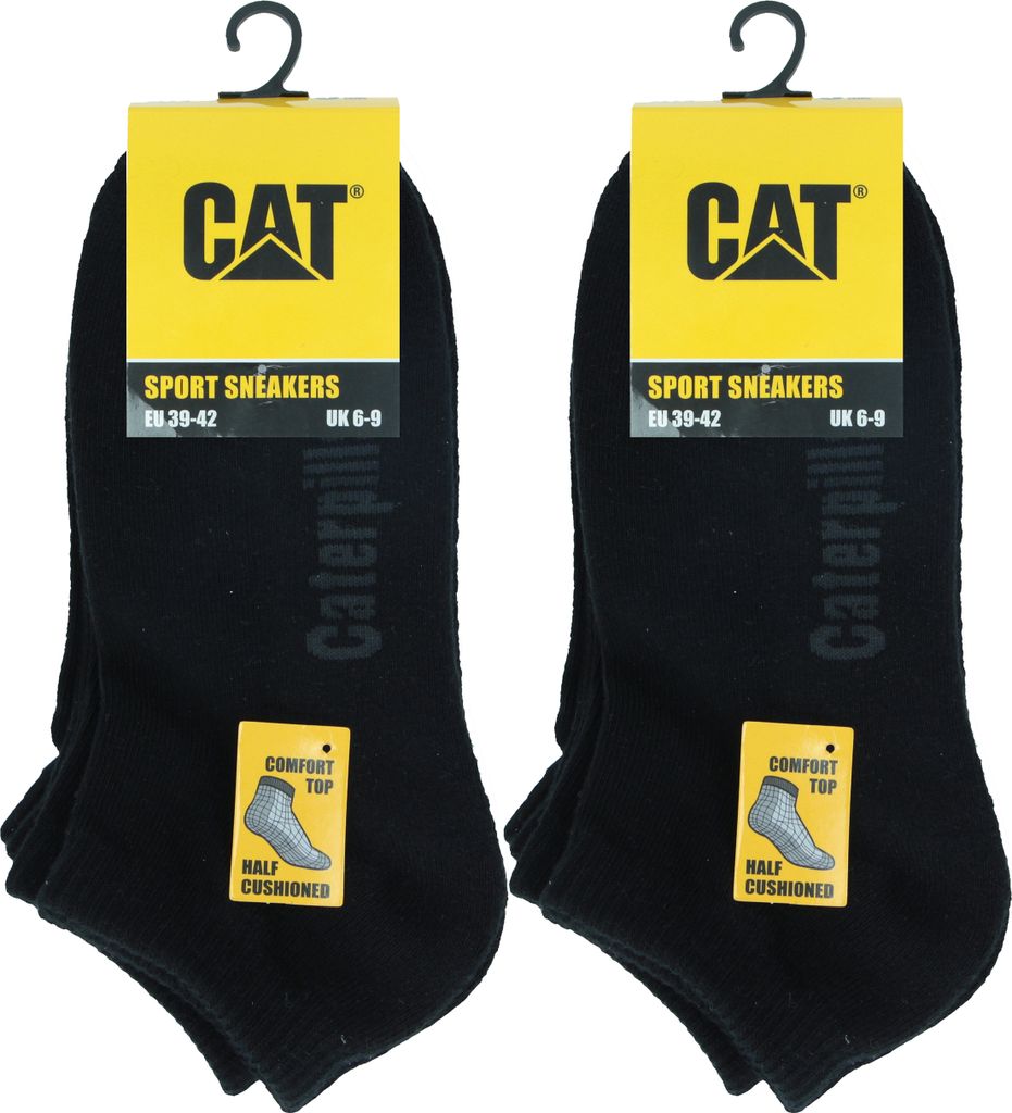 Caterpillar 6 Paar Herren socken Sport Frotteesohle Baumwolle Schwarz47-50