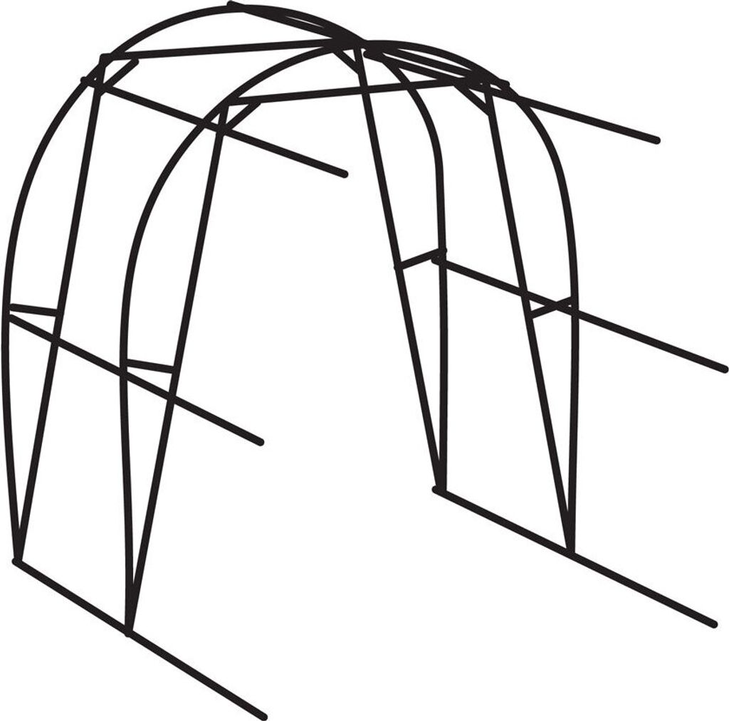 Westmann Stahl Gewächshaus Verlängerung Tunnel Silber 200x200 cm