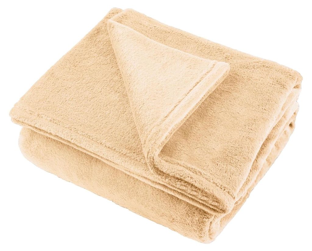 Fleece-Decke, Teesa, Polyester, 200x220 cm, Creme