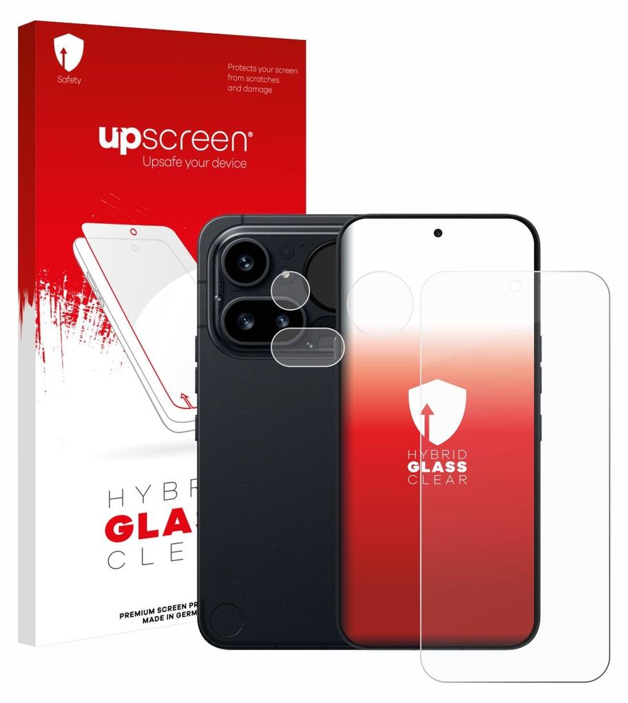 upscreen Schutzglas für Nothing Phone (4a) Pro (Display+Kamera) Schutzfolie Panzer Folie Glas Display Schutz klar