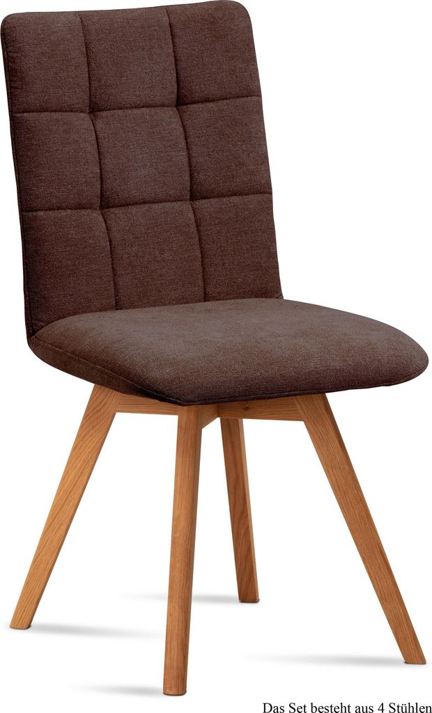 Esszimmerstuhl (4er-Set) Dinny 47x91x60 Eiche geölt/Braun