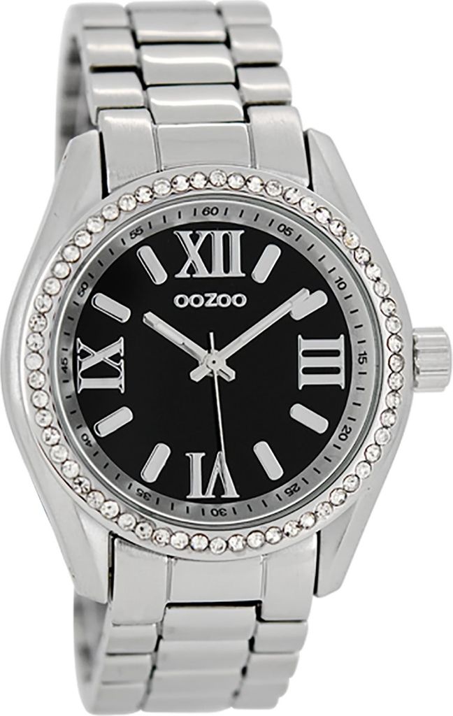 Oozoo Armbanduhr schwarz Metall Vintage Series Damen-Herren Analog-Quarzuhr UOC5726A