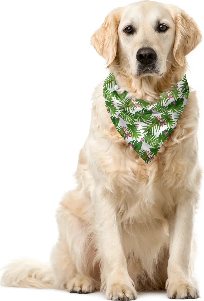 Accessorio Pet ABAKUHAUS Bandana Hawaiana 40x40cm - Forest Flora