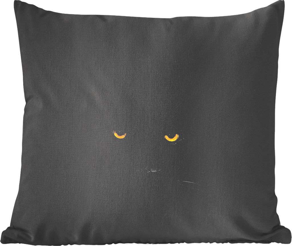 MuchoWow Zierkissen Sofakissen Wohnzimmer Dekokissen 60x60 cm Panther - Schwarz - Gelb - Sitzfläche - Foto Polster