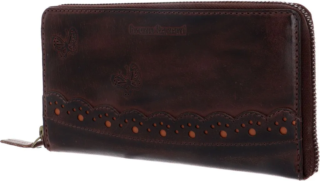 Ziloo Zip Around Wallet bruno banani - Portefeuille Zippé Brun Sécurisé