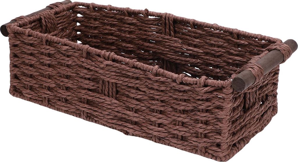 Papier Seil Lagerung Korb handgefertigt gewebt dekorative Lagerung Bin Toilette Tank Topper Papierkorb für Regale Arbeitsplatte braun