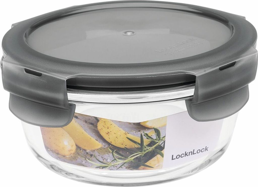 Lock & Lock Boroseal Frischhaltedose 0,38L rund 130x65mm, transparent, transparent