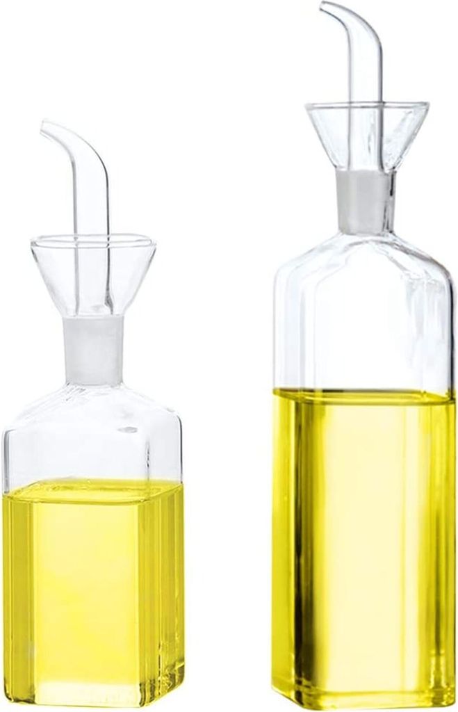 Láhev na olej (velká + střední), skleněná láhev, olivový Obrázek produktu 