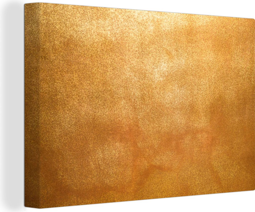 OneMillionCanvasses - Leinwandbilder - 150x100 cm, Eisen - Rost - Gold - Metall - Luxus, Wandbilder Kunstdruck Wanddekoration