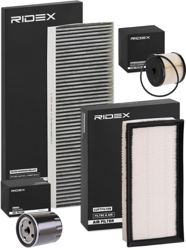 RIDEX Filterset Inspektionspaket Filtersatz für FIAT Ulysse (179) Scudo Kastenwagen (220) Scudo Kombi (220) SCUDO Pritsche/Fahrgestell (220)