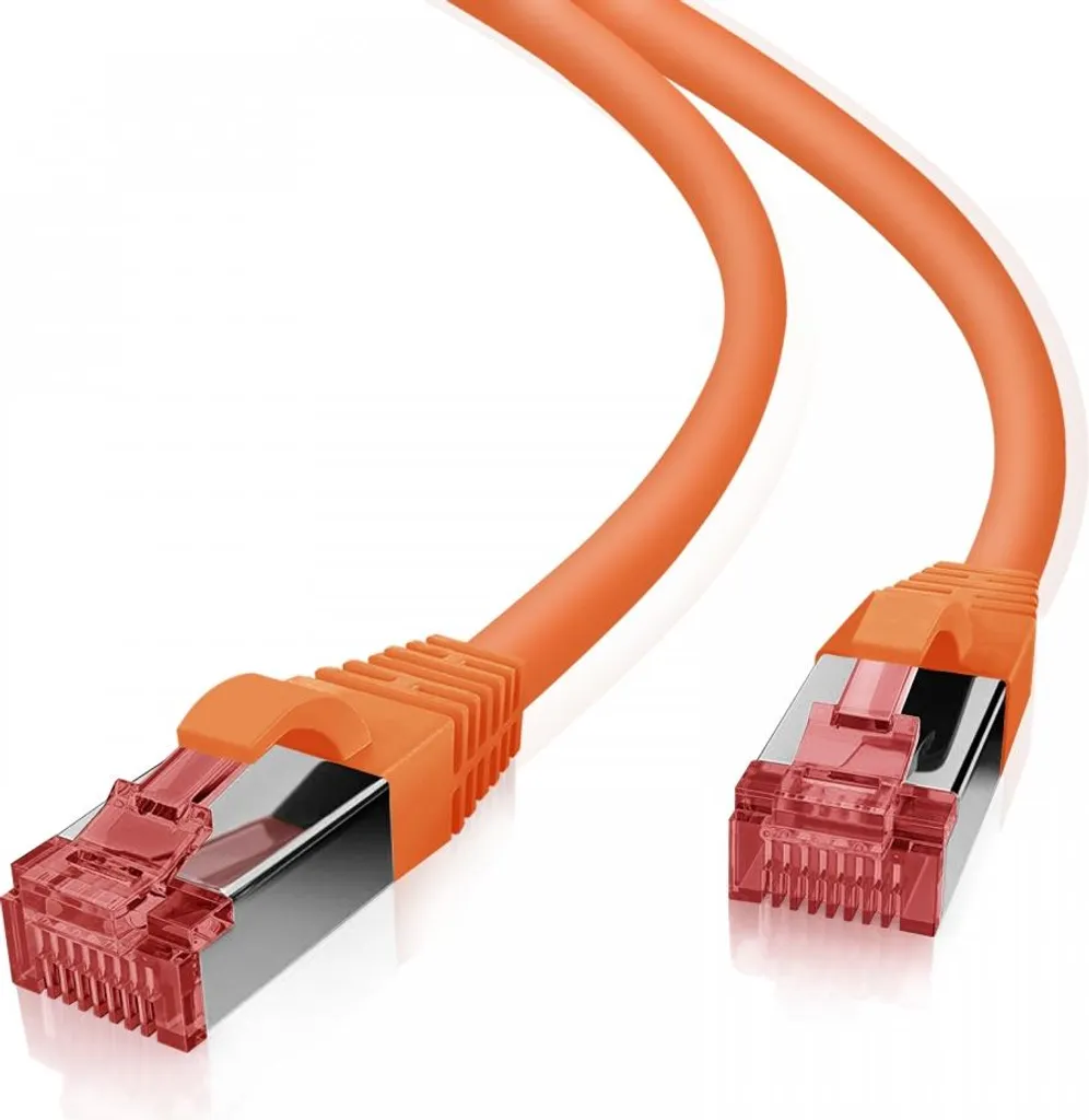 Cavo Patch Helos 118180 Cat 6 S/FTP 10m Arancione | LAN Gigabit