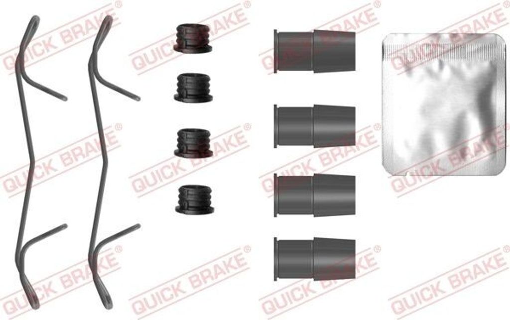QUICK BRAKE 109-0125 Zubehörsatz Scheibenbremsbelag Vorne für TOYOTA Avensis Kombi (T22) AVENSIS (T22) AVENSIS Liftback (T22)