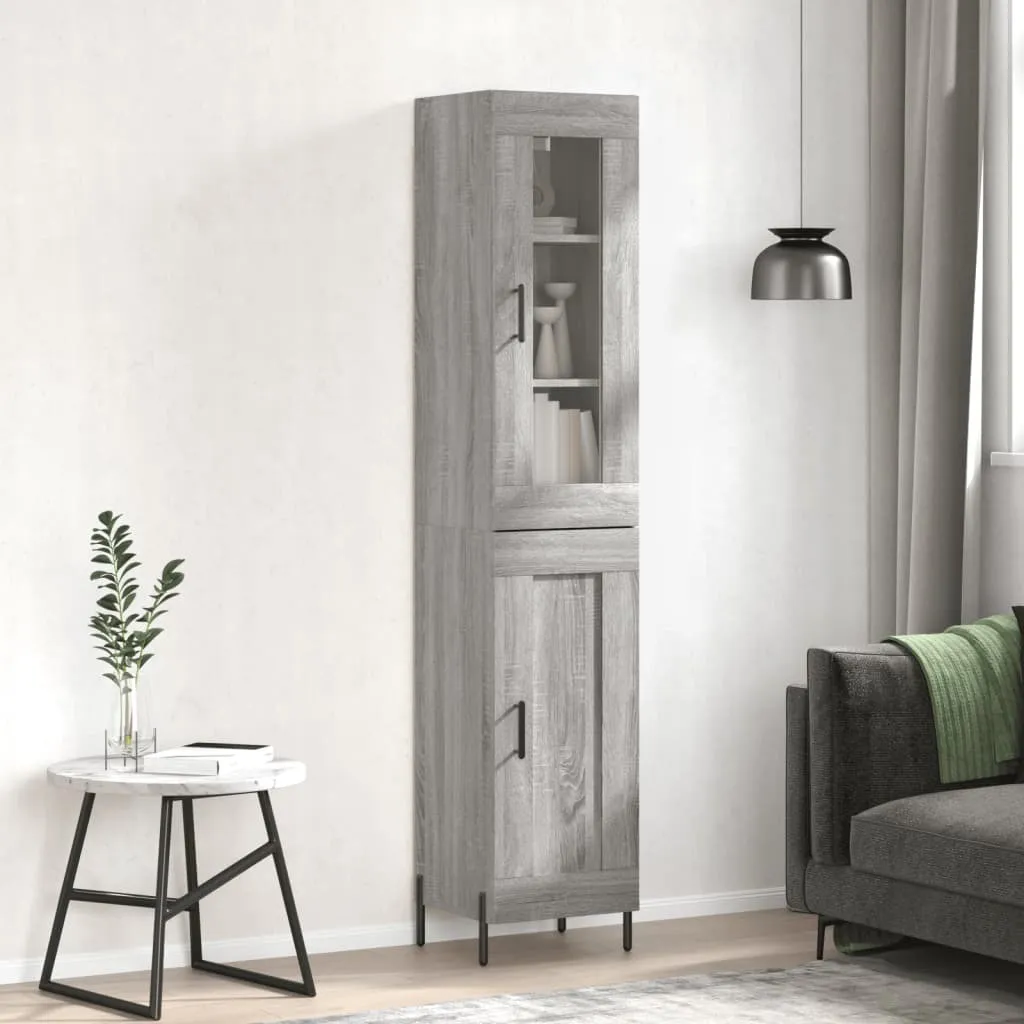 Idee Arredo: Credenza Alta Grigio Sonoma vidaXL per Casa Moderna