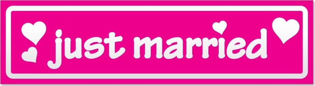 Just married invertiert Magnetschild Schild magnetisch