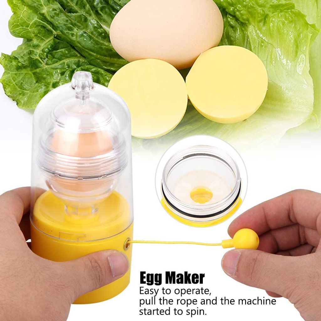 Egg Maker, Egg Scrambler Shaker Schneebesen Handbetriebene Golden Egg Maker Eier Eigelb White Mixer Küchenhelfer