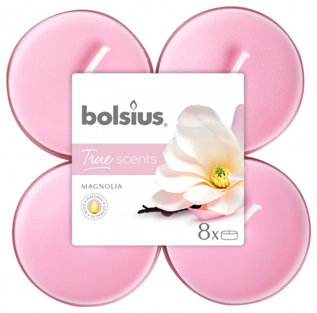 Bolsius Duftteelichter Maxi Magnolie, Höhe 1,17 cm, Ø 4,5 Produktbild 