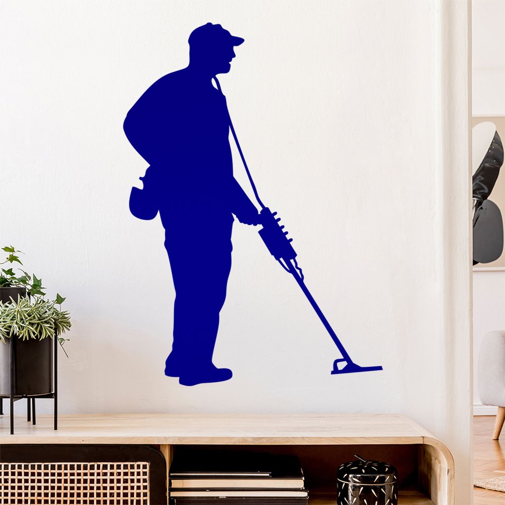 Metalldetektor Schatzsuche Wandtattoo Wandaufkleber Wall Sticker - Dekoration, Küche, Wohnzimmer, Schlafzimmer, Badezimmer
