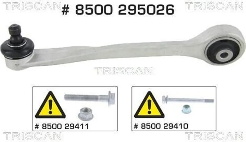 Bras de suspension TRISCAN 8500 295026 - Stop vibrations AUDI A4 B8