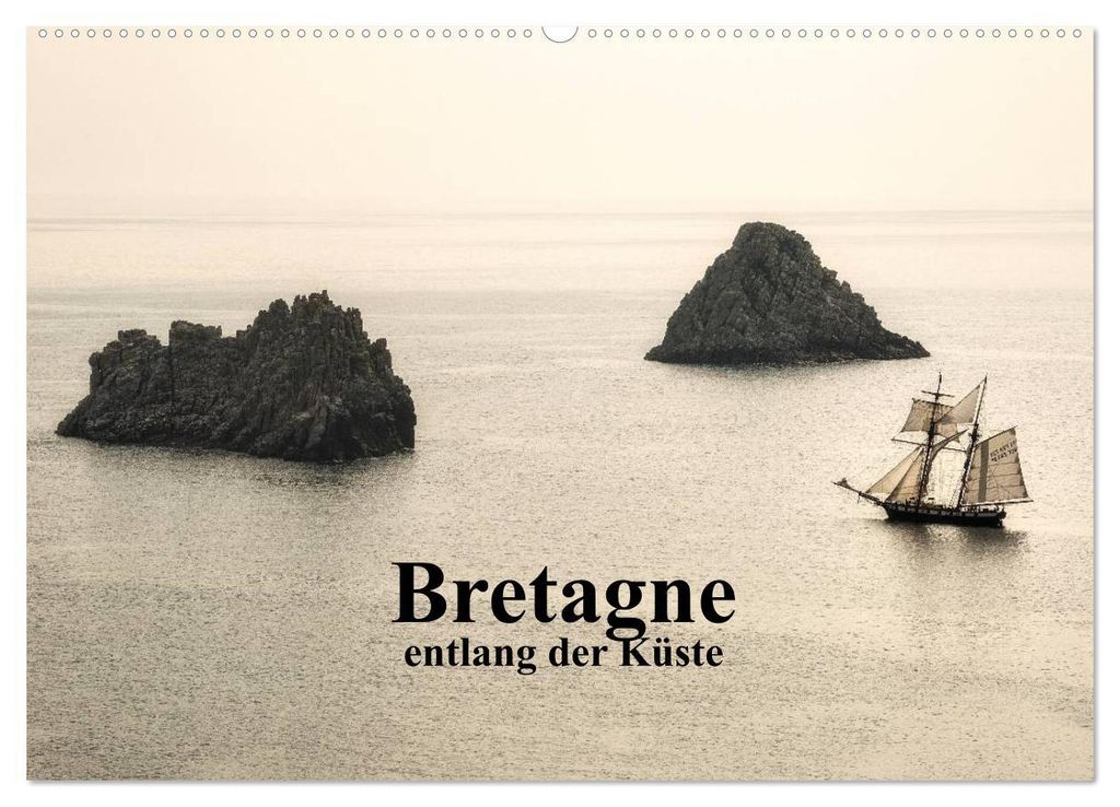 Bretagne entlang der Küste (Wandkalender 2027 DIN A2 quer), CALVENDO Monatskalender