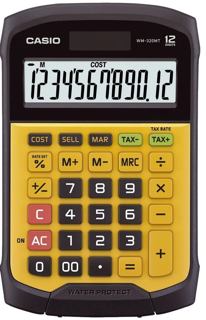 Casio WM-320MT Calcolatrice Sanificabile per Cucina Professionale - IP54
