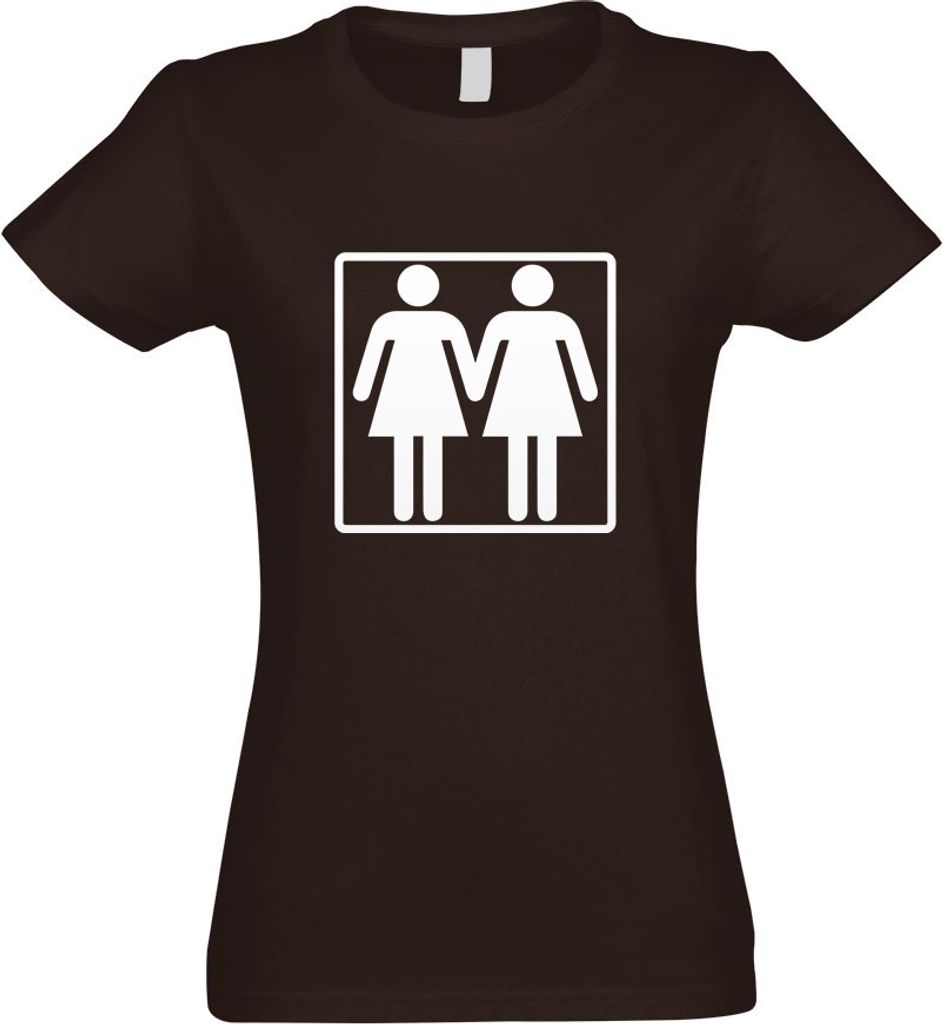 Kiwistar - T-Shirt tailliert - Damen - Chocolate - Lesbisch - mit Motiv Bedruckt - Funshirt Design - Sport - Freizeit - Damen - L