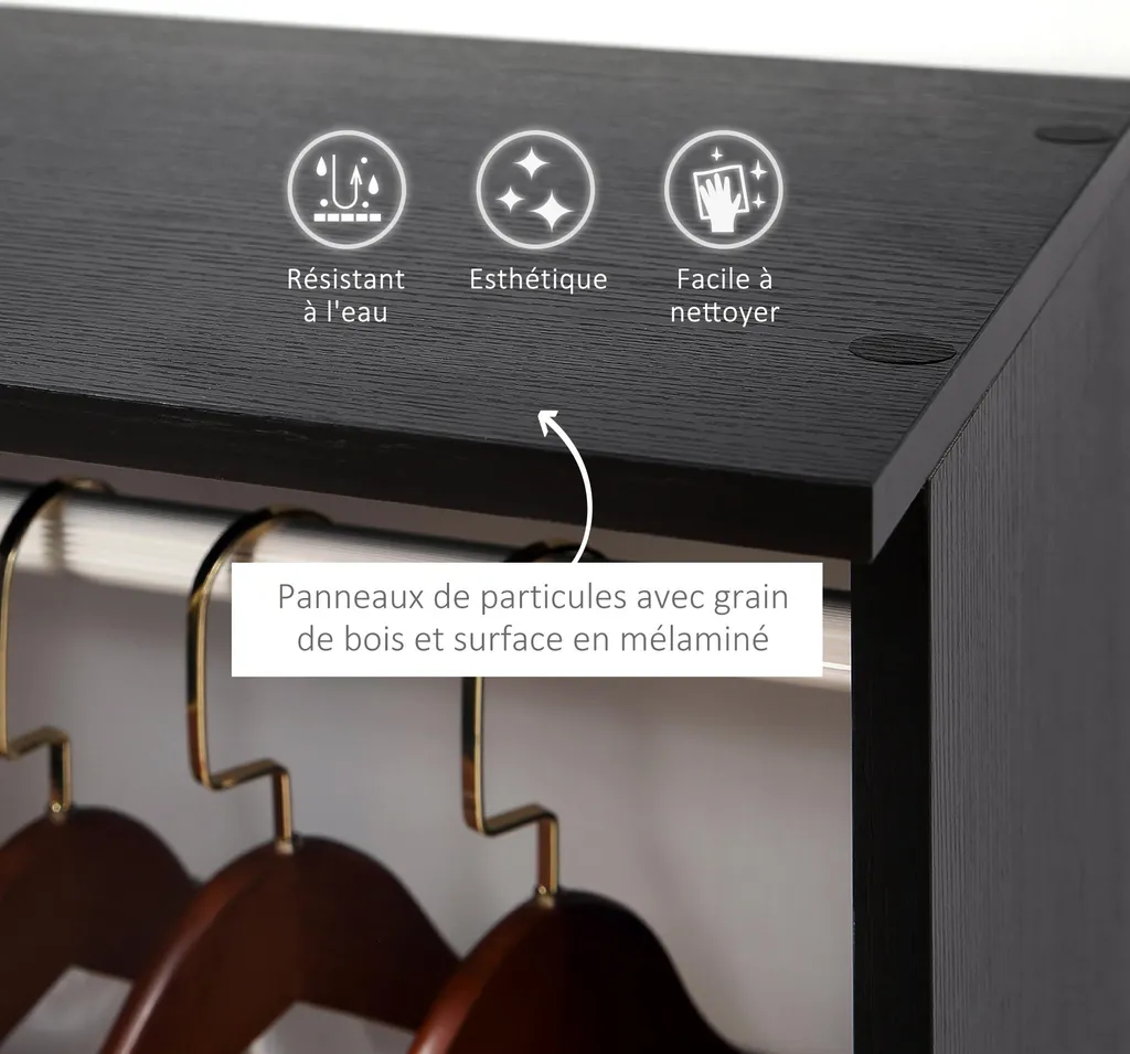Armoire Penderie Gain de Place pour Optimiser les Petits Espaces