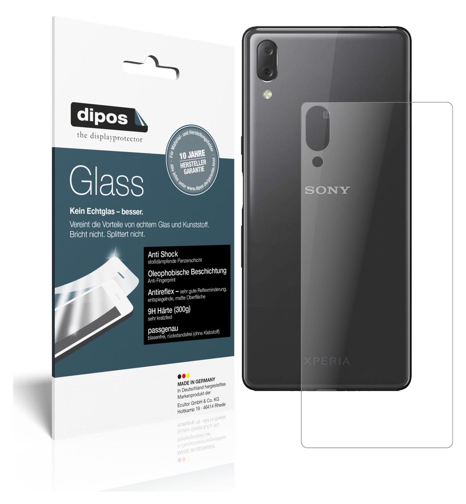 2x Schutzfolie für Sony Xperia L3 Rückseite matt - Anti-Shock 9H Folie Glass