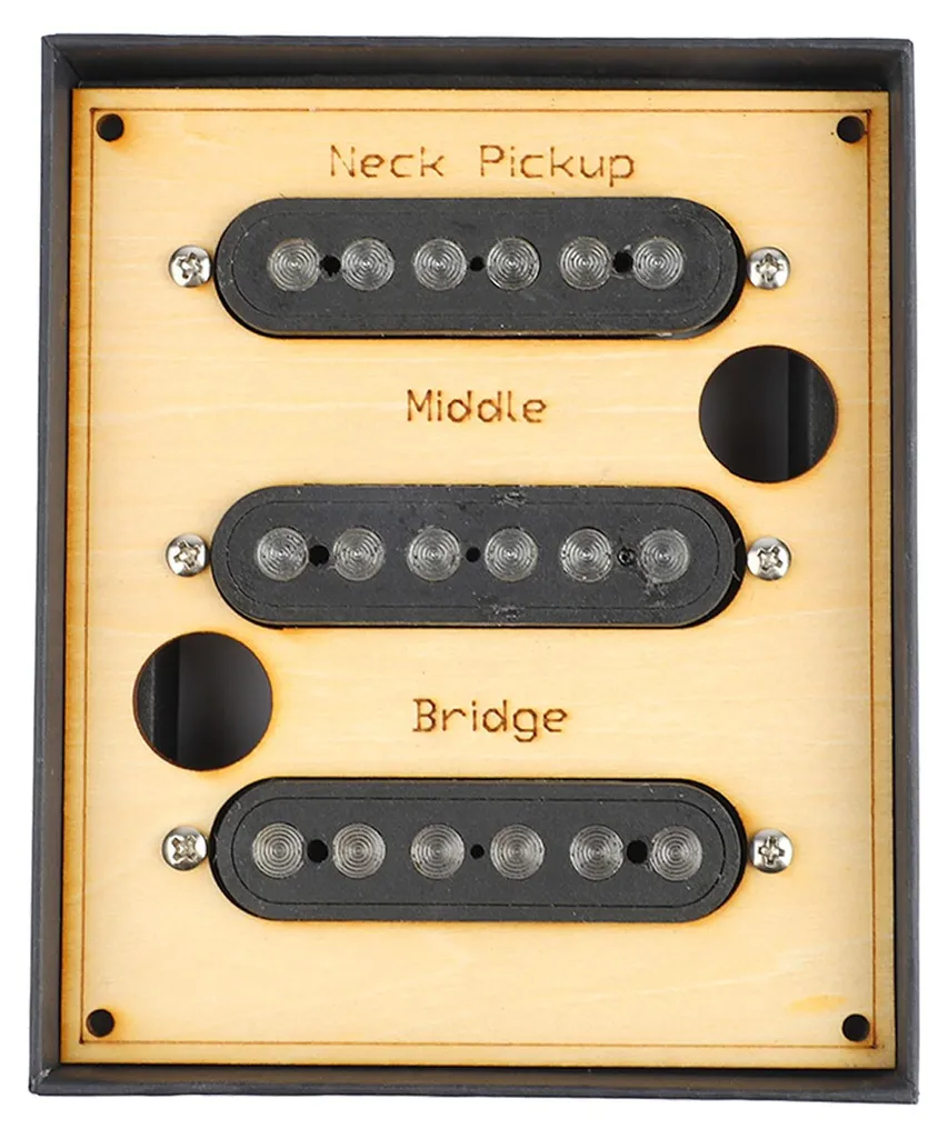 Micro pour guitare électrique noir à 6 trous de résonance polyvalent