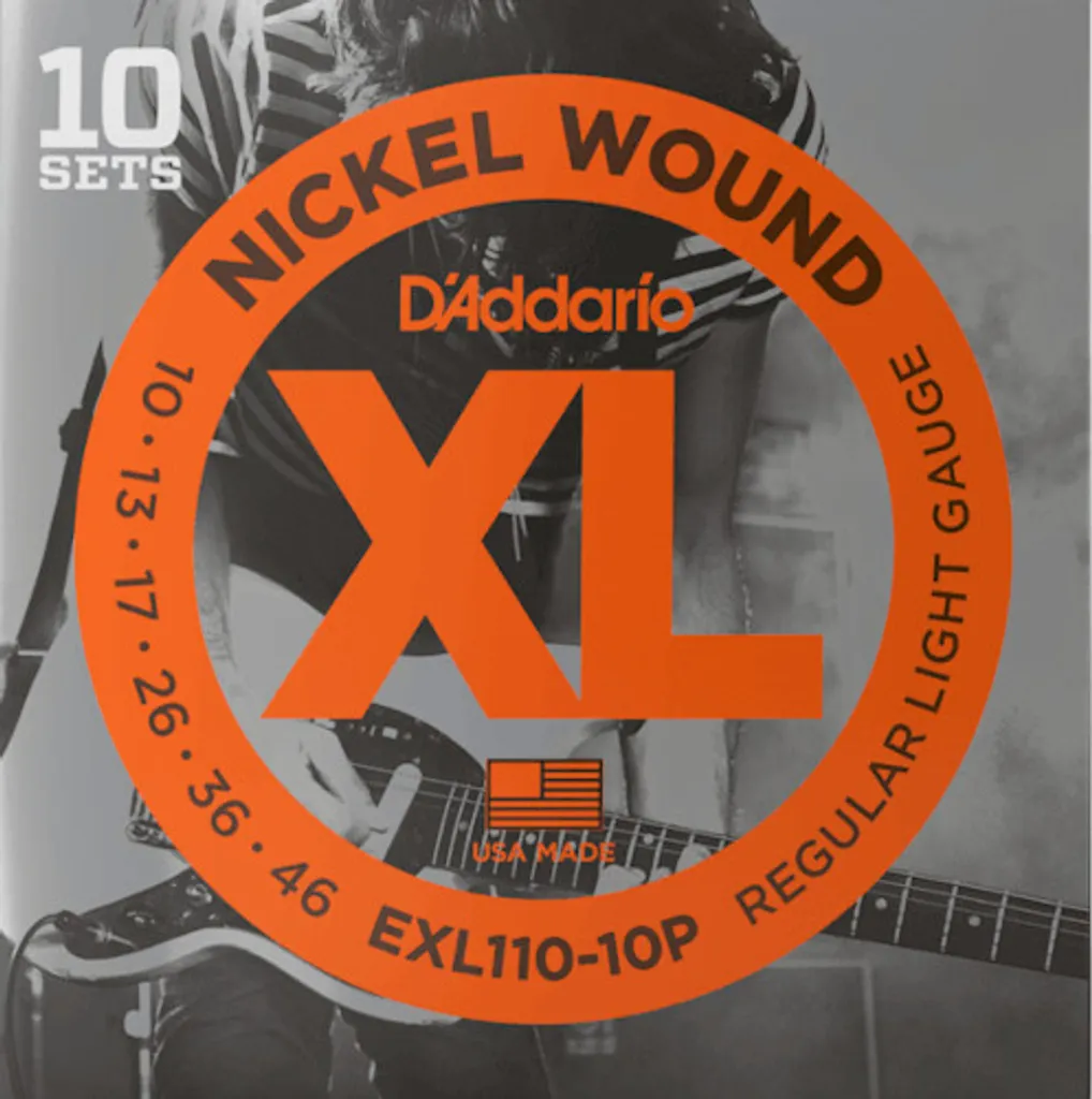 Cordes D'Addario EXL110-10P Regular Light 10-46 Pack de 10 Jeux XL