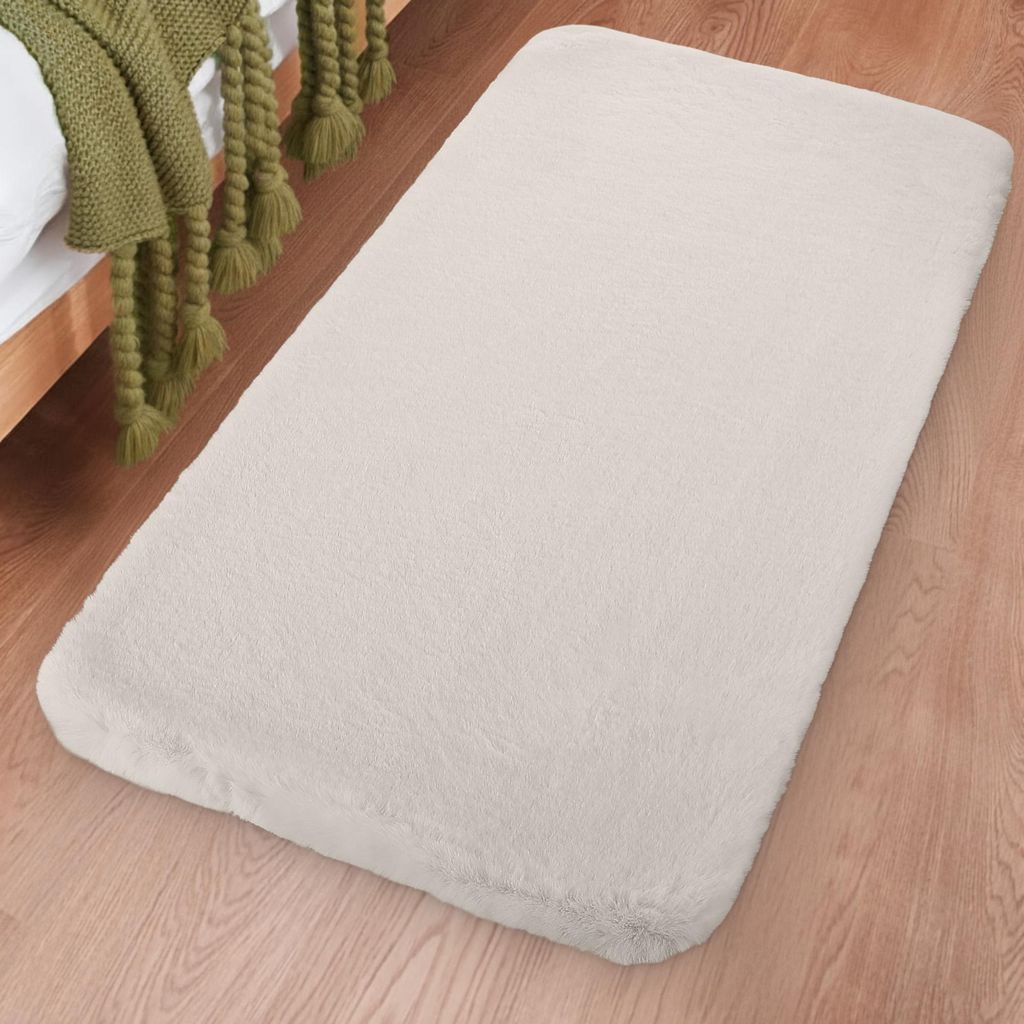 Teppich Wohnzimmer Schlafzimmer Dariana Elegant 60×120 cm Vanille Waschbar