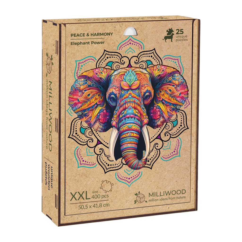 Milliwood Holzpuzzles - Peace and Harmony - Elefanten Power Produktbild 3
