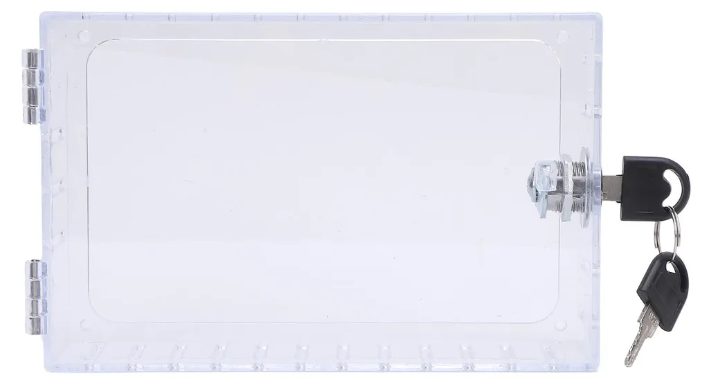Cache-thermostat mural verrouillable transparent avec serrure de sûreté