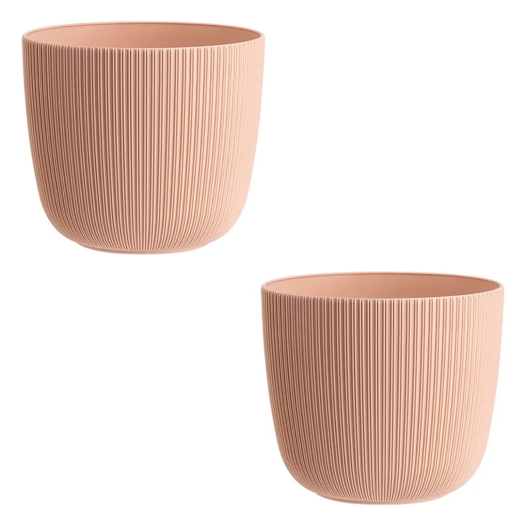 Moderner Quadratischer Blumentopf – Betonoptik Mit Holzbeinen, 24x24x18,7 Cm, Für Innen & Außen, Aus Robustem Kunststoff