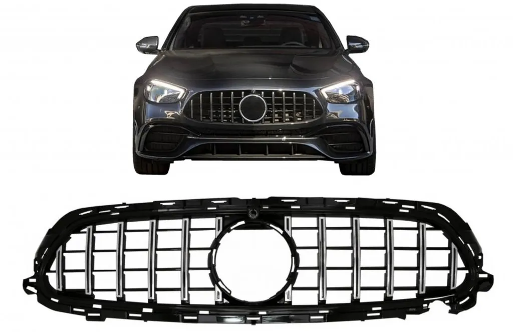 Relooking Mercedes Classe E W213 Facelift avec Calandre Panamericana Chrome GT