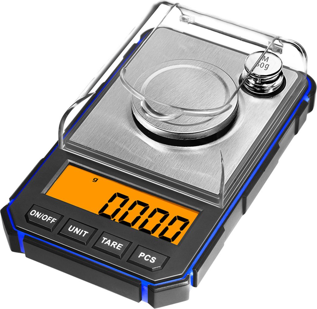 50g Elektronische Waage 0,001 Hochpraezise LCD-Digitalwaage fuer Schmuck Taschenwaage Laborgewicht Milligrammwaage