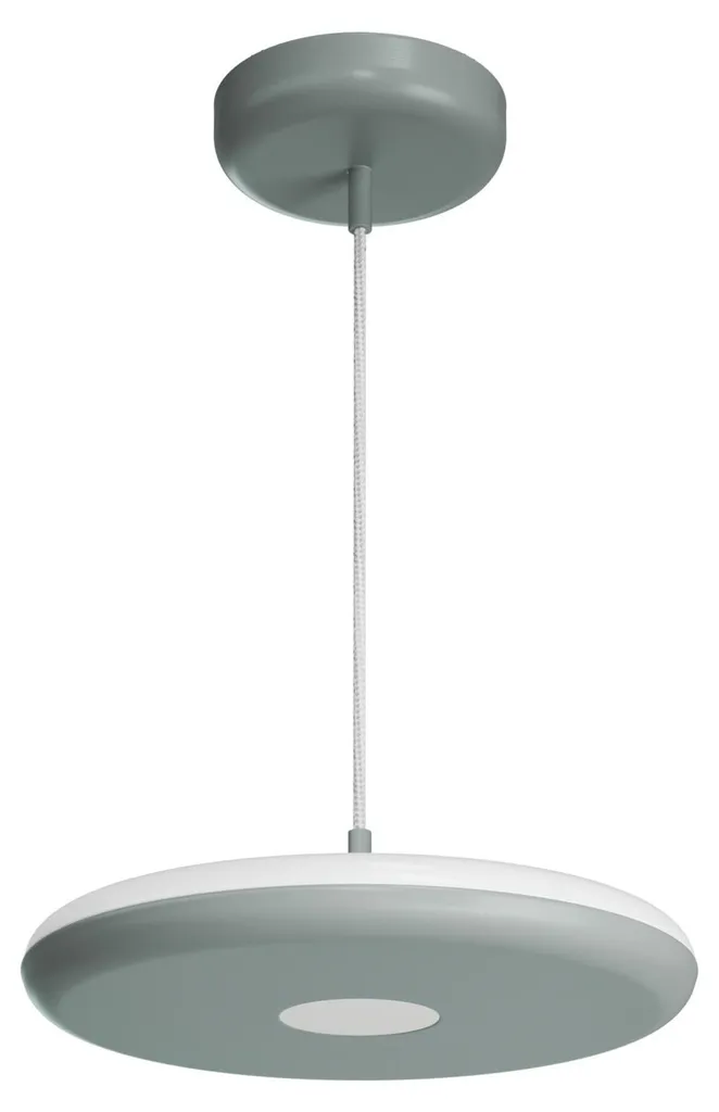 Luminaire Suspension LED Circulaire IP40 31W Design Moderne Gris Osmont