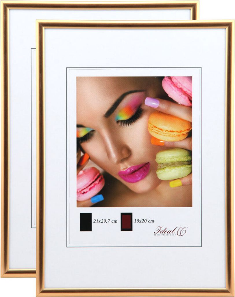 New Lifestyle Set Bilderrahmen Wanddeko Collage Poster Rahmen 2er 3er 5er Pack - Farbe: 2er Pack Kupfer | Format: 50x50