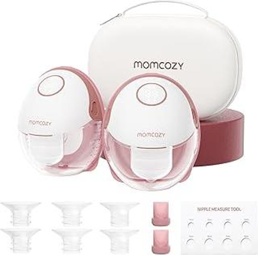 Momcozy Milchpumpe Mobile Style| M6, Tragbare Stillpumpe, Idealer Rhythmus für mehr Milch, DoubleFit-Flansch, mehr Passform und Diskretion mit 3 M...