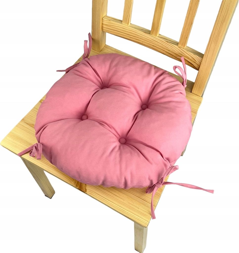 Stuhlkissen, Rundes Stuhlkissen, Sitzkissen, Rosa, 35x8cm, Kissen für Wohnstühle und Gartenmöbel, Gartenkissen,