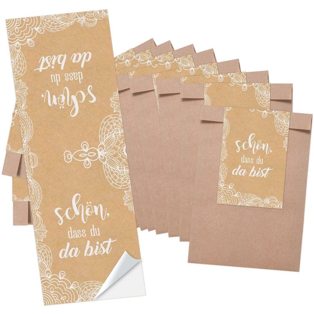 10 kleine braune Papiertüten Geschenktüten Produktbild 