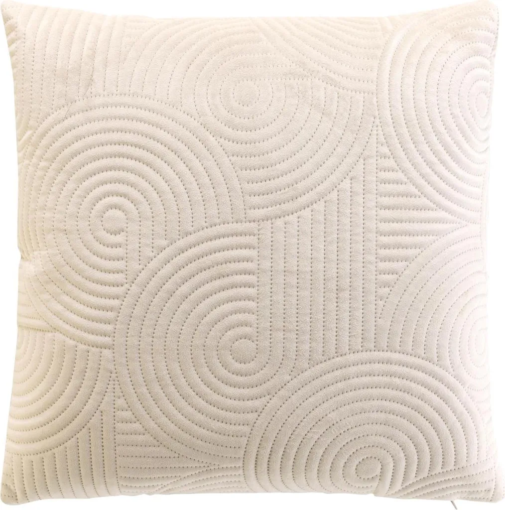 Coussin décoratif avec housse 40 x 40 cm beige sable en coton doux