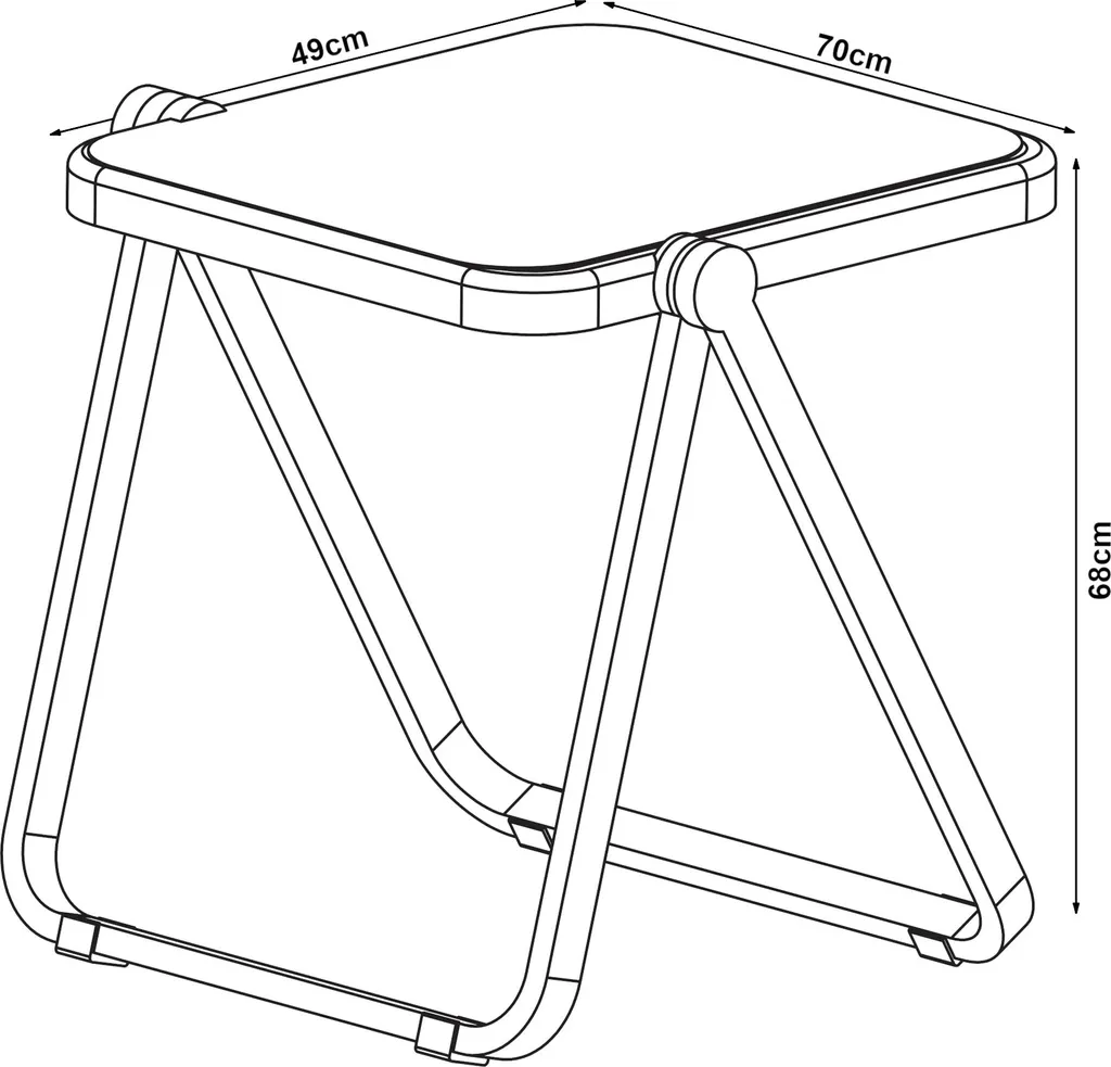 Petite table de bureau pliable et transparente pour ordinateur portable