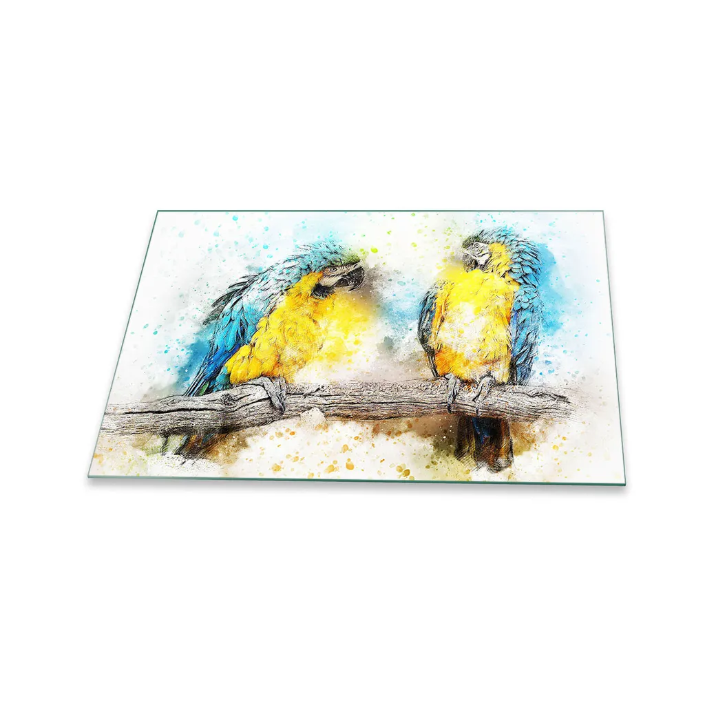 Protezione Piano Cottura Vetro 80x52 Animali Blu - Idea Regalo Cucina