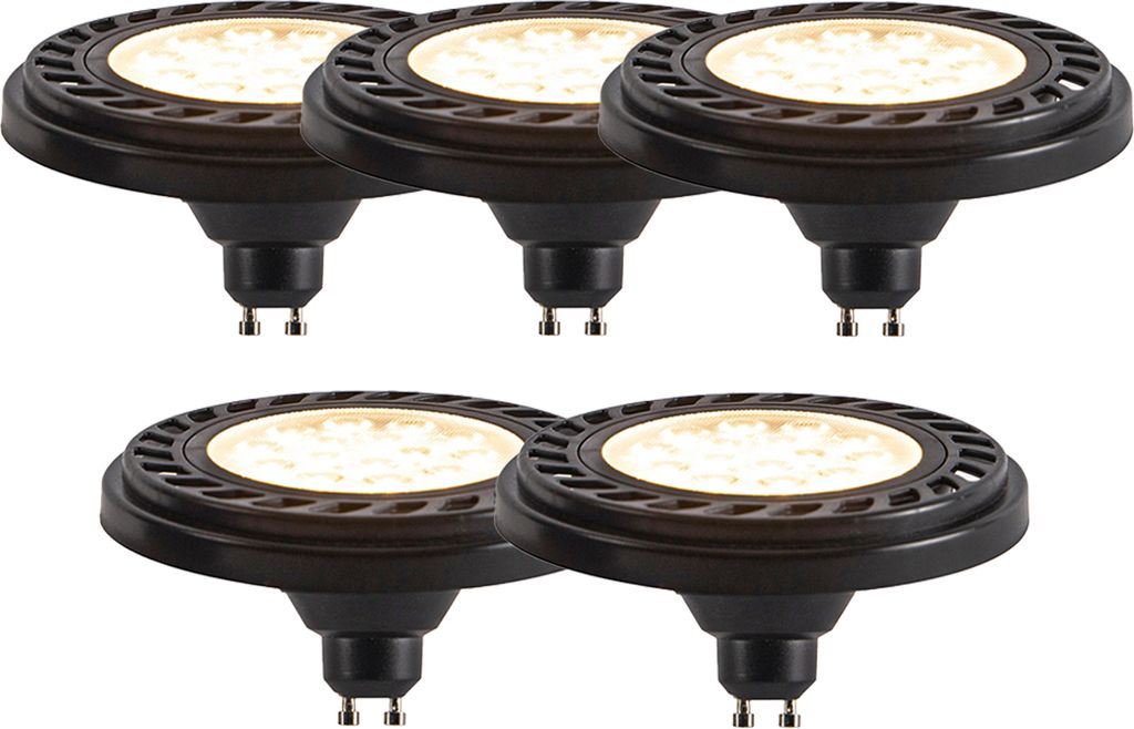 LUEDD Set mit 5 dimmbaren GU10 LED-Lampen AR111 8W 700lm 2700K