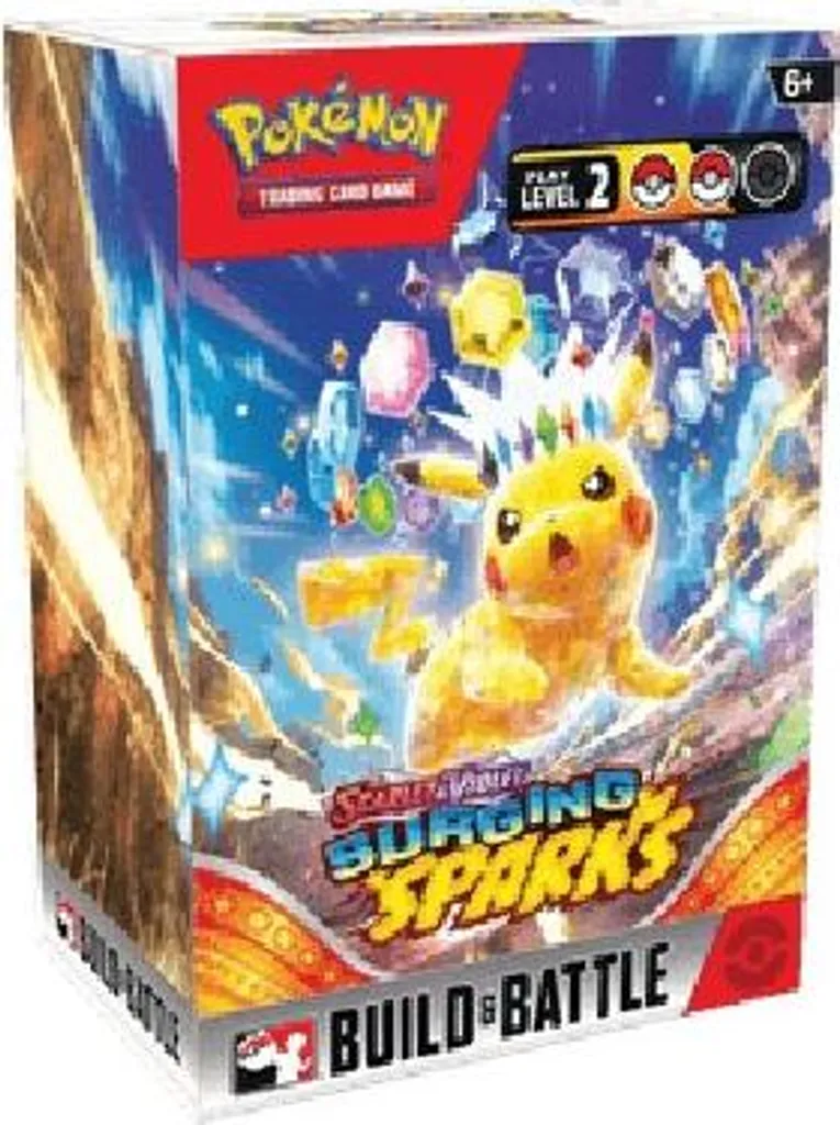 Coffret avant-première Pokemon Surging Sparks deck et 4 boosters