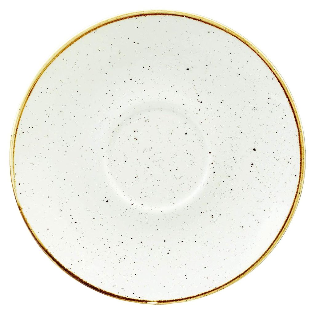 Stonecast -Saucer Untertasse for Cappuccino Cup - Farbe wählbar (Barley White)