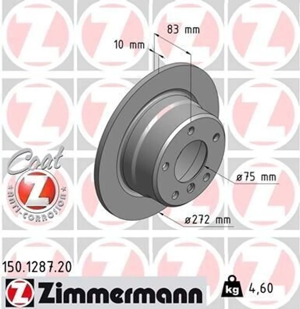 Disque de frein Zimmermann anti-vibration et sans bruit pour Z3 E36