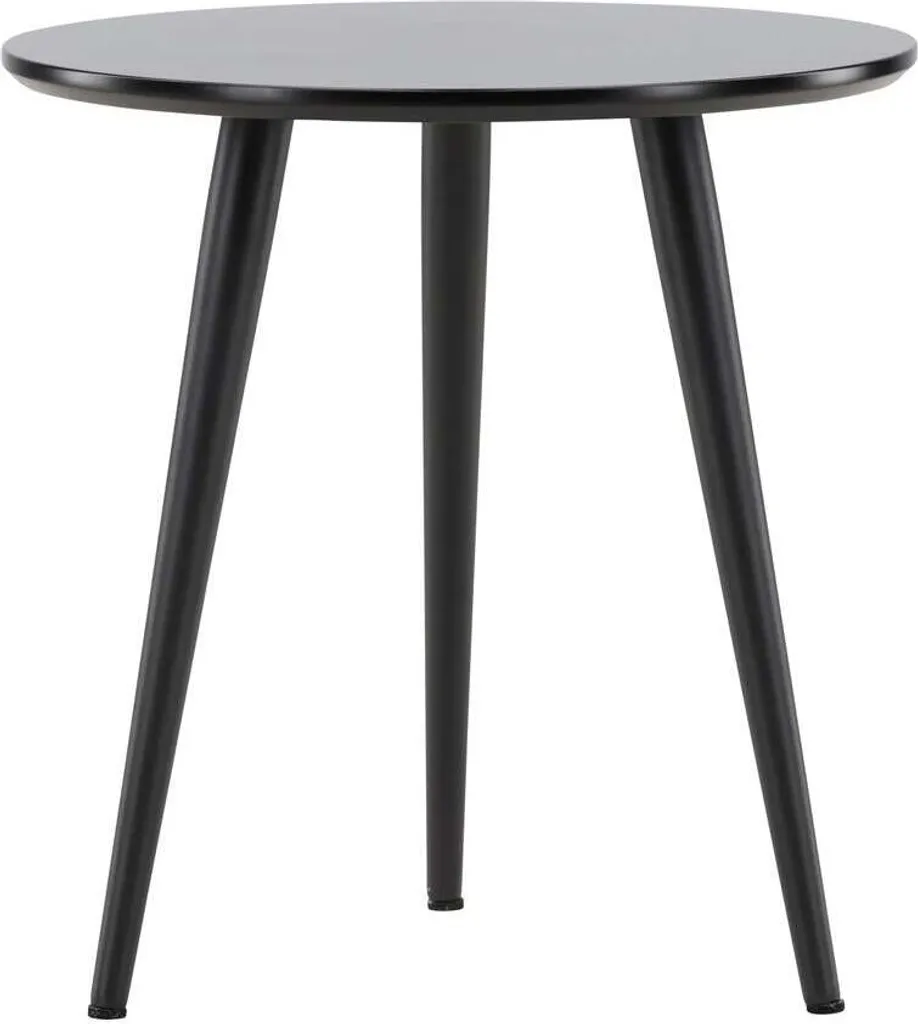 Table d'appoint ronde 48cm Askim Noir - Finition mate et structure robuste