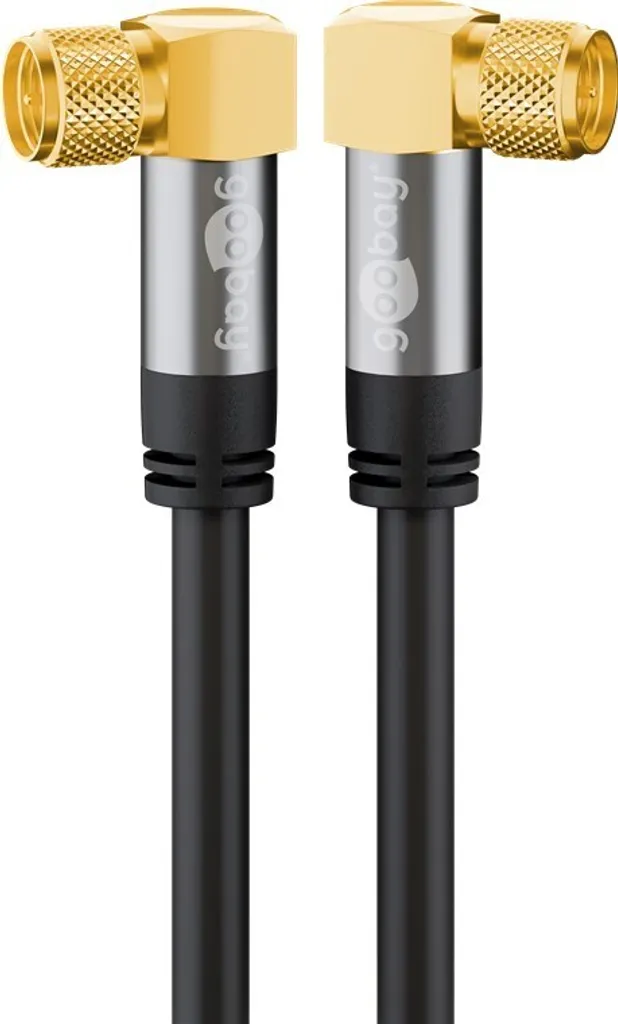 Cavo SAT Goobay 70573 Schermatura 135dB OFC 2m F 90° Oro