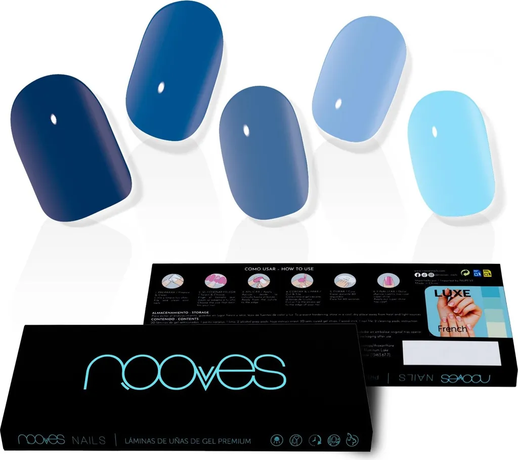 Nooves Melancholic Heart Láminas de Uñas de Gel Premium Luxe Solid 20 U